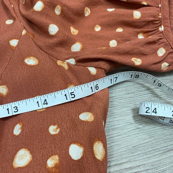 Wilfred Aritzia Libretto Puff Sleeve Button Up Midi Dress Women's M - Picture 5 of 11